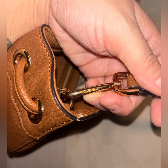 Calvin Klein Crossbody Bucket bag with Drawstring in Brown EUC - Picture 6 of 12